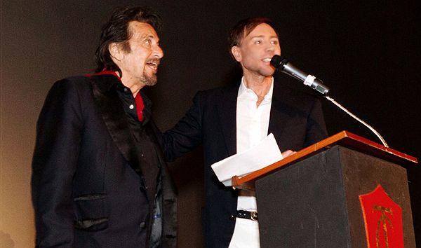 Actor Al Pacino and Host Mark Rhoades