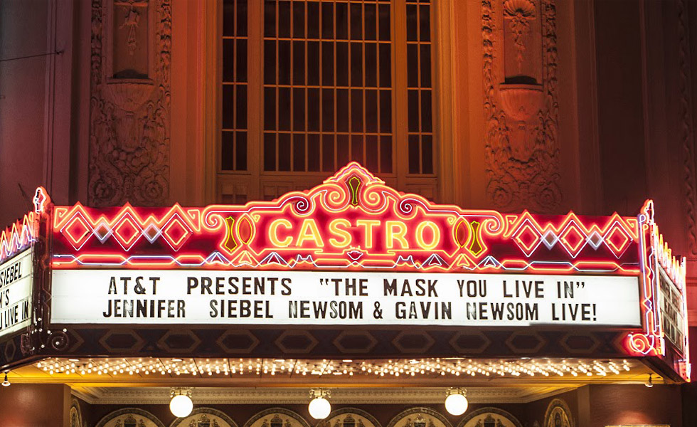 Marquee for Jennifer Siebel Newsom Movie Screening at Castro Theatre